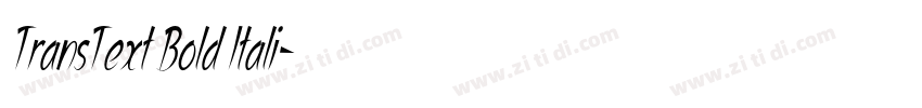 TransText Bold Itali字体转换